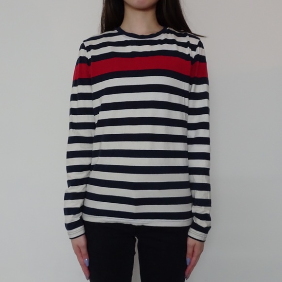 STRIPED LONG TEE - Picture 1 of 5